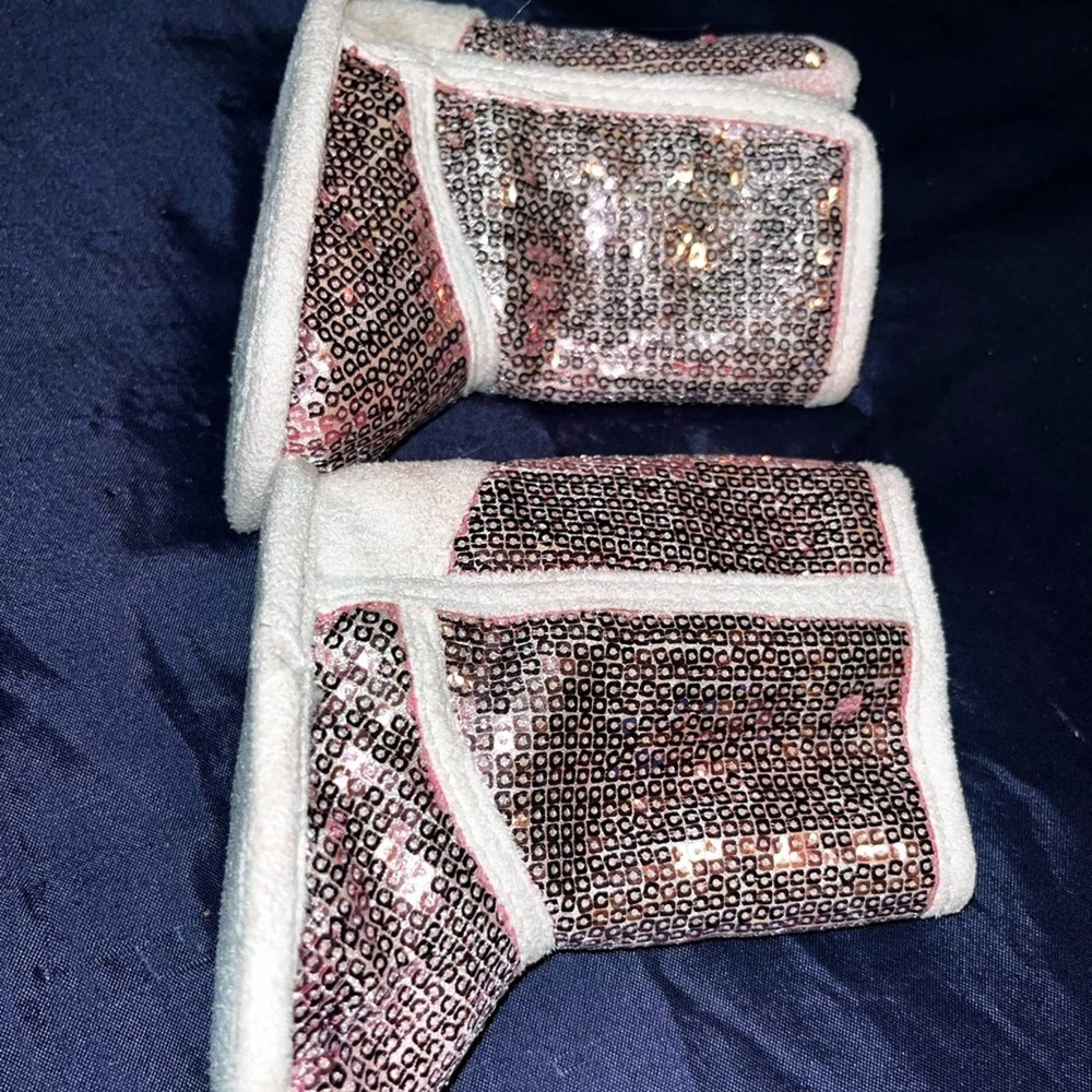 Sherpa Beach Style Baby Sequin Pink Boot EUC - Picture 6 of 7